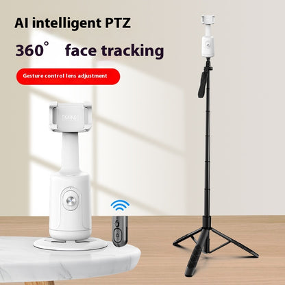 Gimbal intelligente a 360° con tracciamento facciale AI: supporto automatico per cellulare senza app, ideale per vlog, streaming live e video 