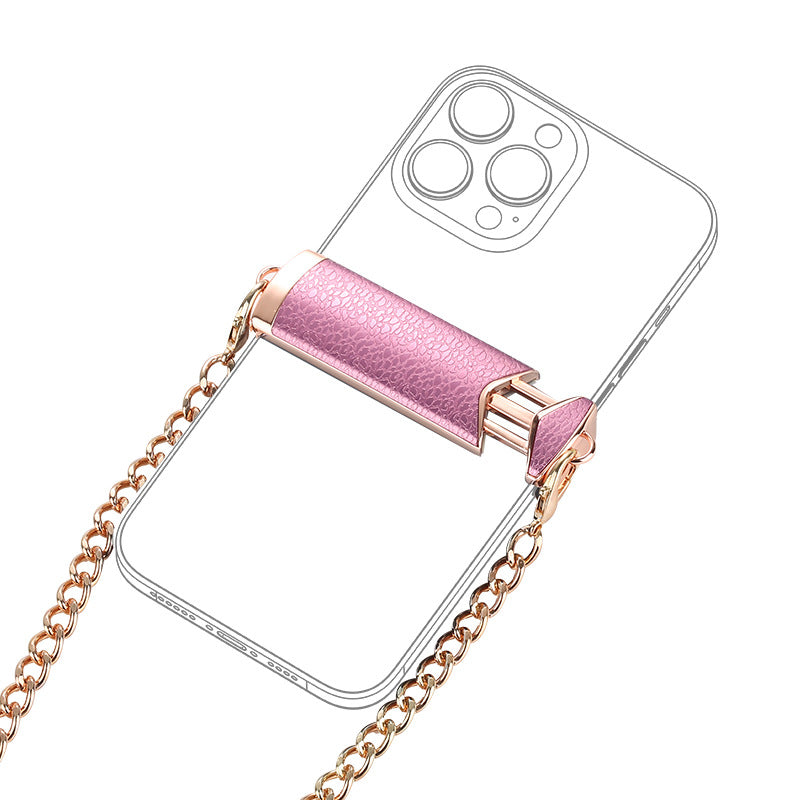 Tracolla universale per telefono con catena – Clip posteriore staccabile, regolabile ed elegante