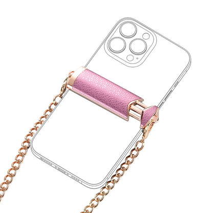 Tracolla universale per telefono con catena – Clip posteriore staccabile, regolabile ed elegante