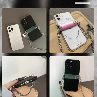 Tracolla universale per telefono con catena – Clip posteriore staccabile, regolabile ed elegante
