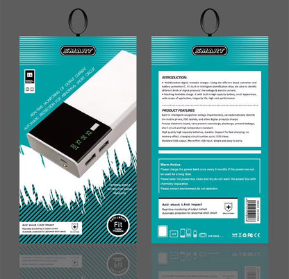 Power bank ad alta capacità da 20000 mAh | Caricabatterie portatile veloce con batteria 18650 e design compatto