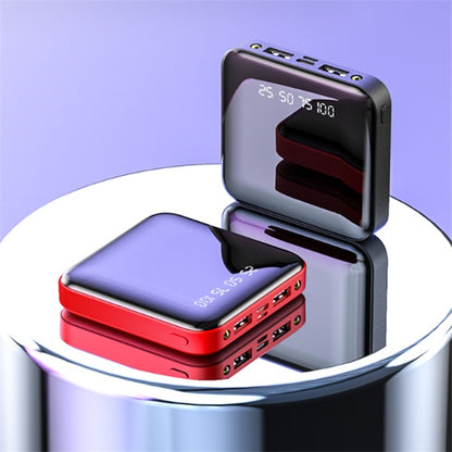 Mini Power Bank da 20.000 mAh con display digitale a specchio | Caricabatterie USB portatile compatto con più uscite