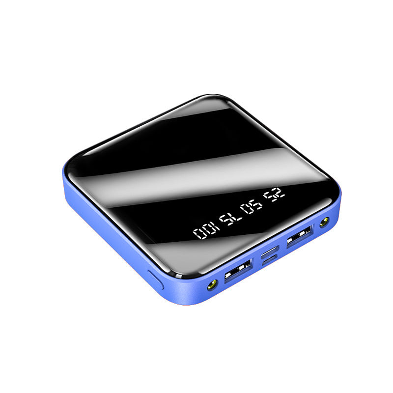 Mini Power Bank da 20.000 mAh con display digitale a specchio | Caricabatterie USB portatile compatto con più uscite