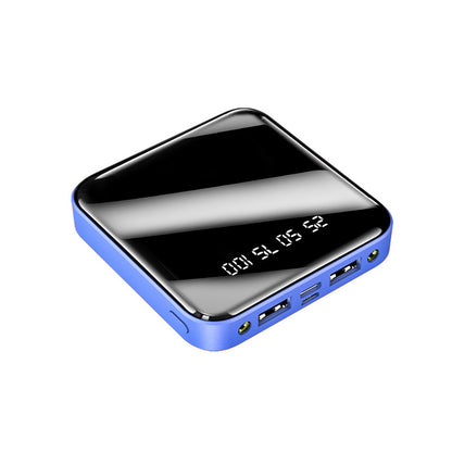 Mini Power Bank da 20.000 mAh con display digitale a specchio | Caricabatterie USB portatile compatto con più uscite