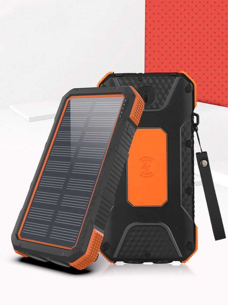 Power Bank solare con bussola e ricarica rapida | 20.000–26.800 mAh | Batteria esterna ad alta resistenza per campeggio ed emergenze