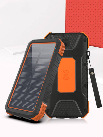 Power Bank solare con bussola e ricarica rapida | 20.000–26.800 mAh | Batteria esterna ad alta resistenza per campeggio ed emergenze