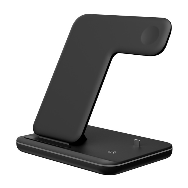 Caricabatterie wireless 3 in 1 per cellulare, smartwatch e cuffie | Supporto di ricarica rapida con luce intelligente - Compatibile con Apple e Android