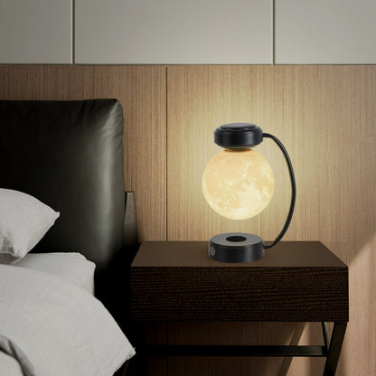 Lampada levitante a LED a forma di luna 3D – Luce notturna magnetica galleggiante e rotante | Decorazione moderna per casa, ufficio e librerie