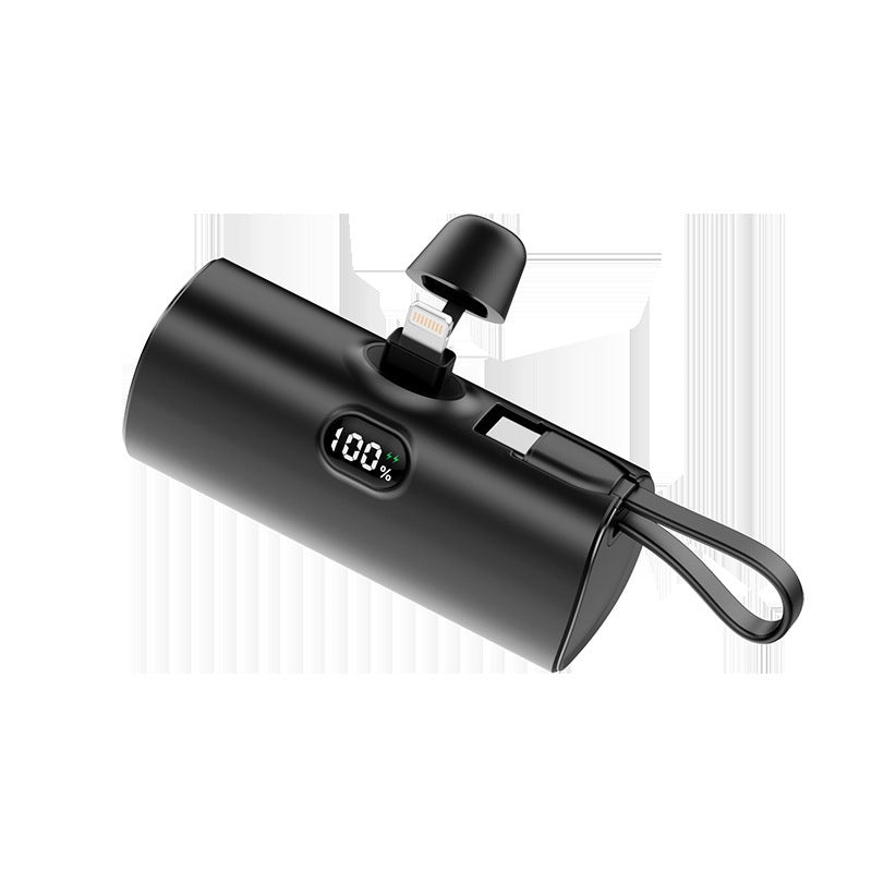 Mini Power Bank a capsula con display digitale | Batteria portatile con spina integrata e ricarica rapida – Ultra compatta