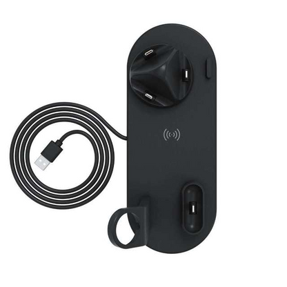 Stazione di ricarica rapida 4 in 1 | Dock per iPhone, AirPods e Smartwatch con ricarica wireless da 10 W