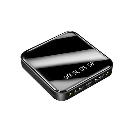 Mini Power Bank da 20.000 mAh con display digitale a specchio | Caricabatterie USB portatile compatto con più uscite