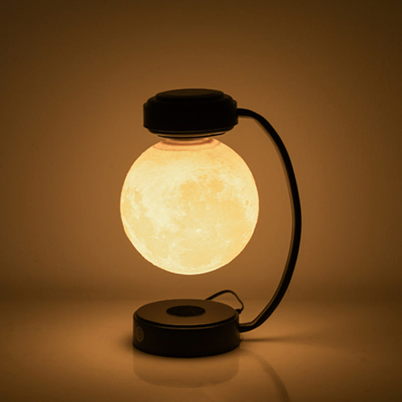 Lampada levitante a LED a forma di luna 3D – Luce notturna magnetica galleggiante e rotante | Decorazione moderna per casa, ufficio e librerie