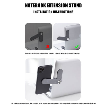 Supporto laterale estensibile per telefono cellulare – Clip portatile per laptop | Supporto pieghevole e ultraleggero