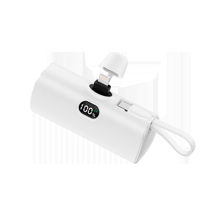 Mini Power Bank a capsula con display digitale | Batteria portatile con spina integrata e ricarica rapida – Ultra compatta