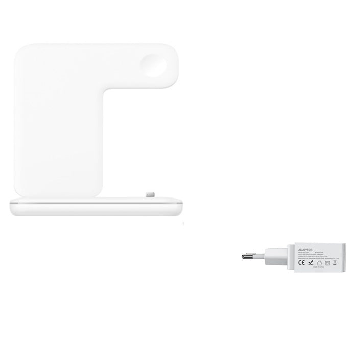 Caricabatterie wireless 3 in 1 per cellulare, smartwatch e cuffie | Supporto di ricarica rapida con luce intelligente - Compatibile con Apple e Android