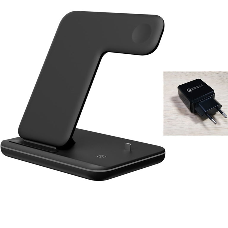 Caricabatterie wireless 3 in 1 per cellulare, smartwatch e cuffie | Supporto di ricarica rapida con luce intelligente - Compatibile con Apple e Android