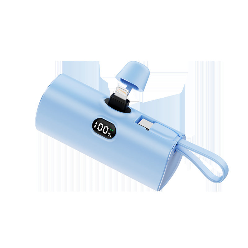 Mini Power Bank a capsula con display digitale | Batteria portatile con spina integrata e ricarica rapida – Ultra compatta