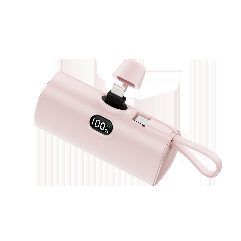 Mini Power Bank a capsula con display digitale | Batteria portatile con spina integrata e ricarica rapida – Ultra compatta