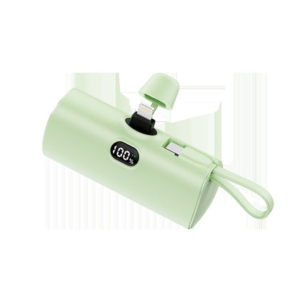 Mini Power Bank a capsula con display digitale | Batteria portatile con spina integrata e ricarica rapida – Ultra compatta