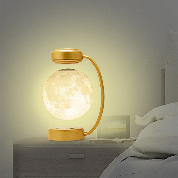Lampada levitante a LED a forma di luna 3D – Luce notturna magnetica galleggiante e rotante | Decorazione moderna per casa, ufficio e librerie